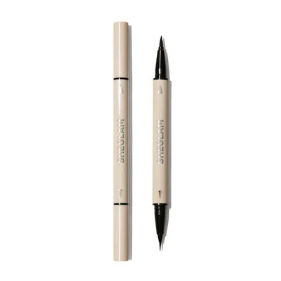 SHEGLAM マルチタスカー ライン&ディテール アイライナーペン ブラック 2イン1 ウォータープルーフ ダブルヘッド リキッド アイライナー ペンシル 極細 防汗 使いやすい 精密 極細 ボールド アイライナー ゴシック アイライナー ブランド ビューティー メイクアップ 化粧品 女性と女の子とギャルのための 完璧な夏に春に理想的な Y2K ピンク おしゃれなファッション 誕生日 母の日 に適した ギフト パーティー 準備 フェイスペイント 最高のカラー