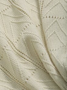 DAZY Pointelle Knit Drop Shoulder Knit Top - Yellow - View 4