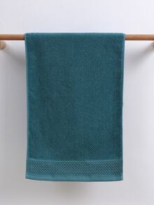 QIBHI 1 pieza unicolor Toalla de baño o Toalla - Azul - Ver 3