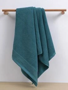 QIBHI 1 pieza unicolor Toalla de baño o Toalla - Azul - Ver 5