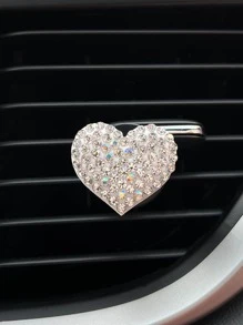 1pc Heart Shaped Car Air Outlet Ornament - Multicolor - View 1