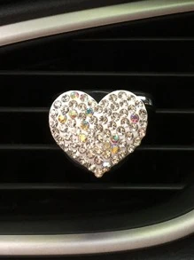1pc Heart Shaped Car Air Outlet Ornament - Multicolor - View 2