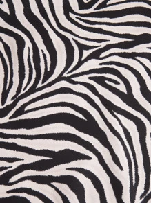 Zebra Striped Beach Blanket - Multicolor - View 3