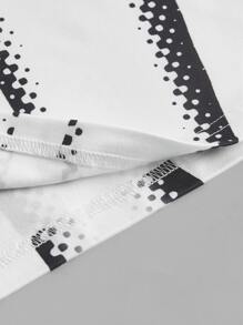 SHEIN ICON Body Heat Map Print Skirt - Black and White - View 4