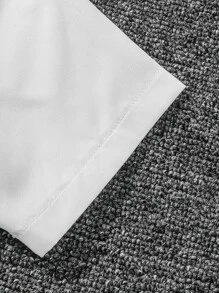 Girls Solid Lapel Neck Shirt & Trousers - White - View 7