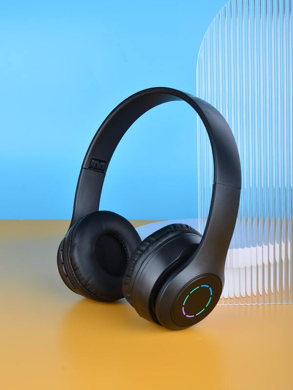 Headphones With Led Light, Rechargeable, Foldable, Adjustable, Noise-Proof, Wireless, For Christmas Gift