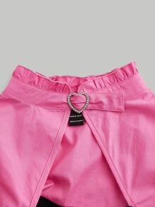 SHEIN MOD Blusa de color combinado con abertura delantera de manga farol - Multicolor - Ver 6