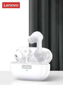 联想LP1S升级版入耳式无线降噪耳机，运动设计、超长续航、HiFi音质 - 白色 - 查看 3