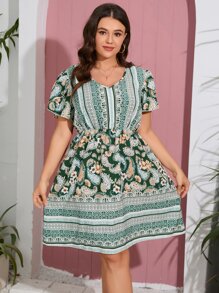 SHEIN LUNE Vestido con estampado floral - Multicolor - Ver 3