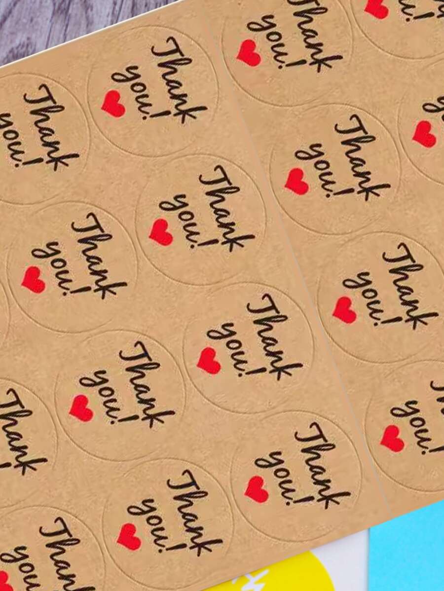 36 piezas Pegatina de regalo con estampado de slogan - Multicolor - Ver 1