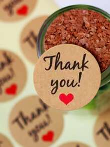 36 piezas Pegatina de regalo con estampado de slogan - Multicolor - Ver 2