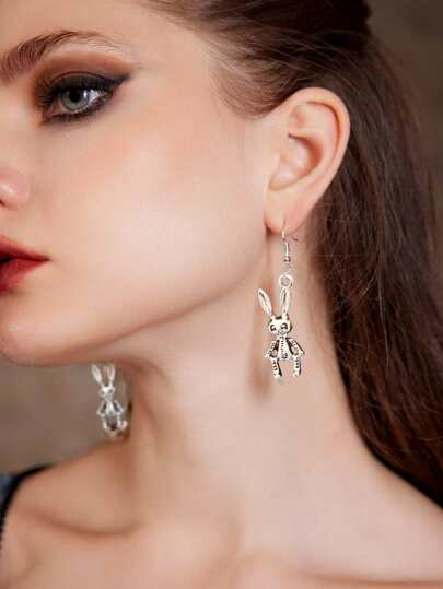 2pcs Rabbit Drop Earrings