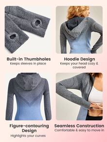 Lifespree Zip Up Hooded Sports Jacket - Multicolor - View 3