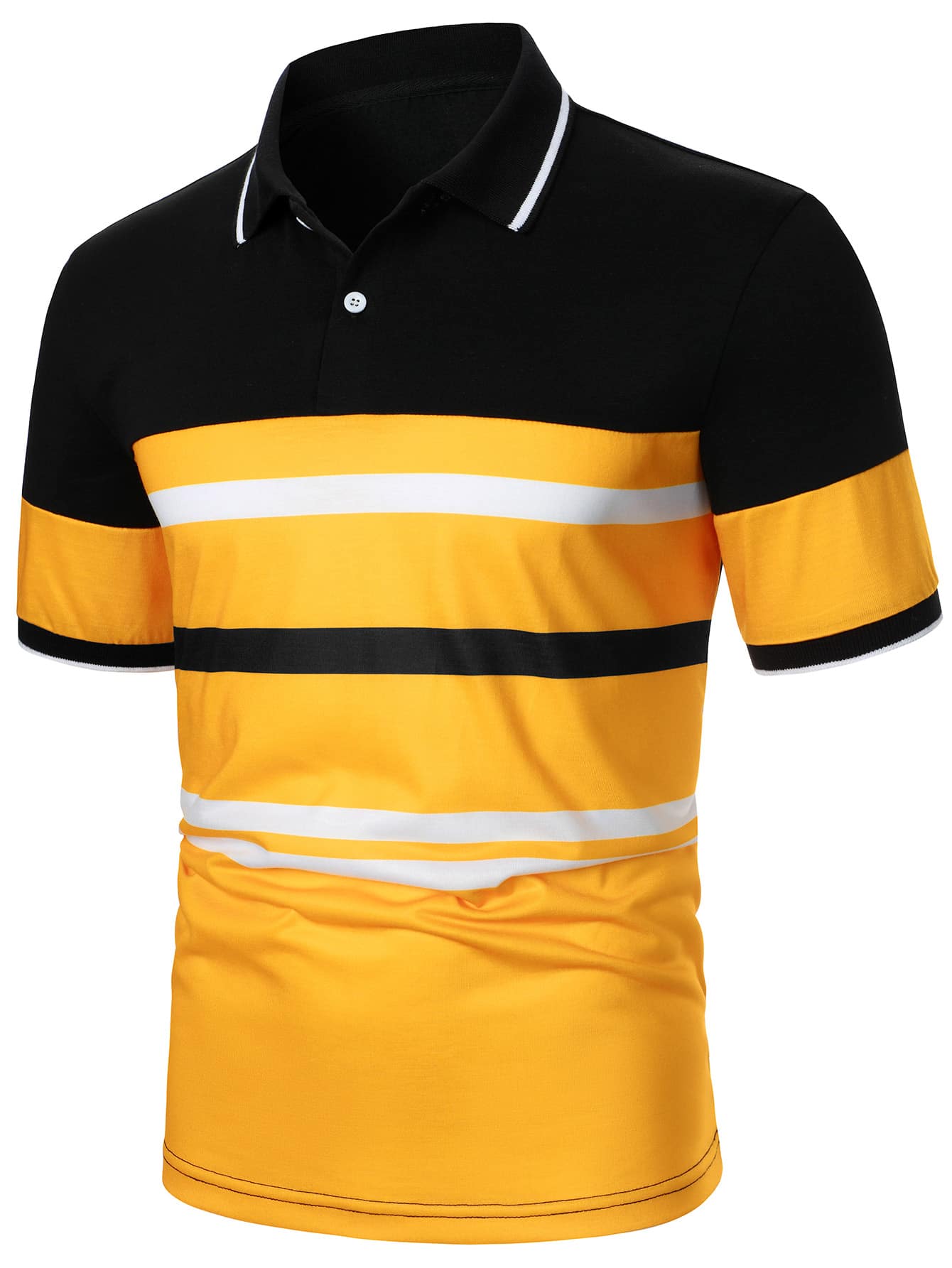 Manfinity Homme Hombres Camisa polo de color combinado - Multicolor - Ver 1