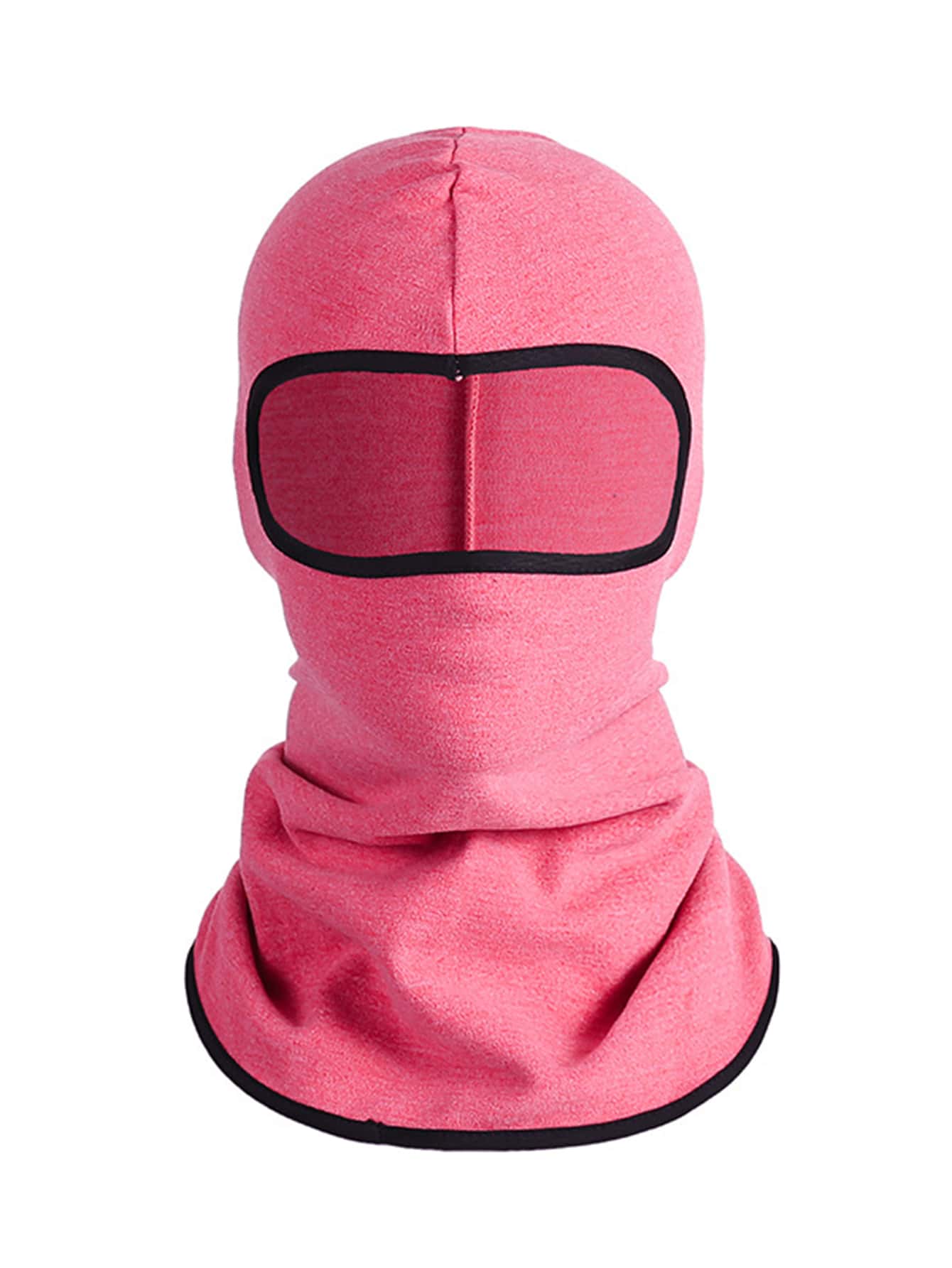 Contrast Binding Balaclava - Pink - View 1
