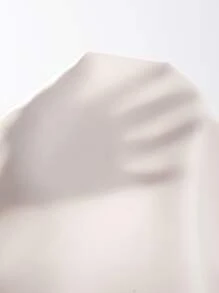 SHEIN 孕婦蕾絲邊荷葉袖上衣和褲子睡衣套裝 - 白色 - 查看 7