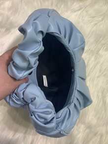 Minimalist Ruched Bag - Baby Blue - View 3
