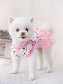 1pc Cartoon Graphic Sequin Butterfly Decor Pet Dress With Cute Pattern - Multicolor - View 4