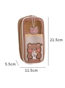 1pc Cartoon Graphic Pencil Case - Multicolor - View 3