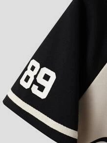 Aesthetic Post--Men Letter Graphic Shirt & Drawstring Waist Shorts Without Tee