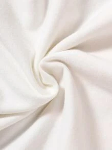 小女童字母圖案T恤 - 白色 - 查看 4