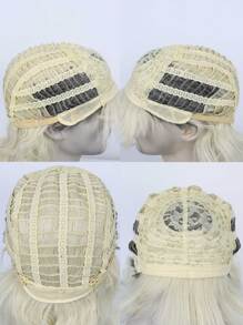 Tóc giả tổng hợp xoăn trung bình có tóc mái cho nam - Nhiều màu - Xem 11