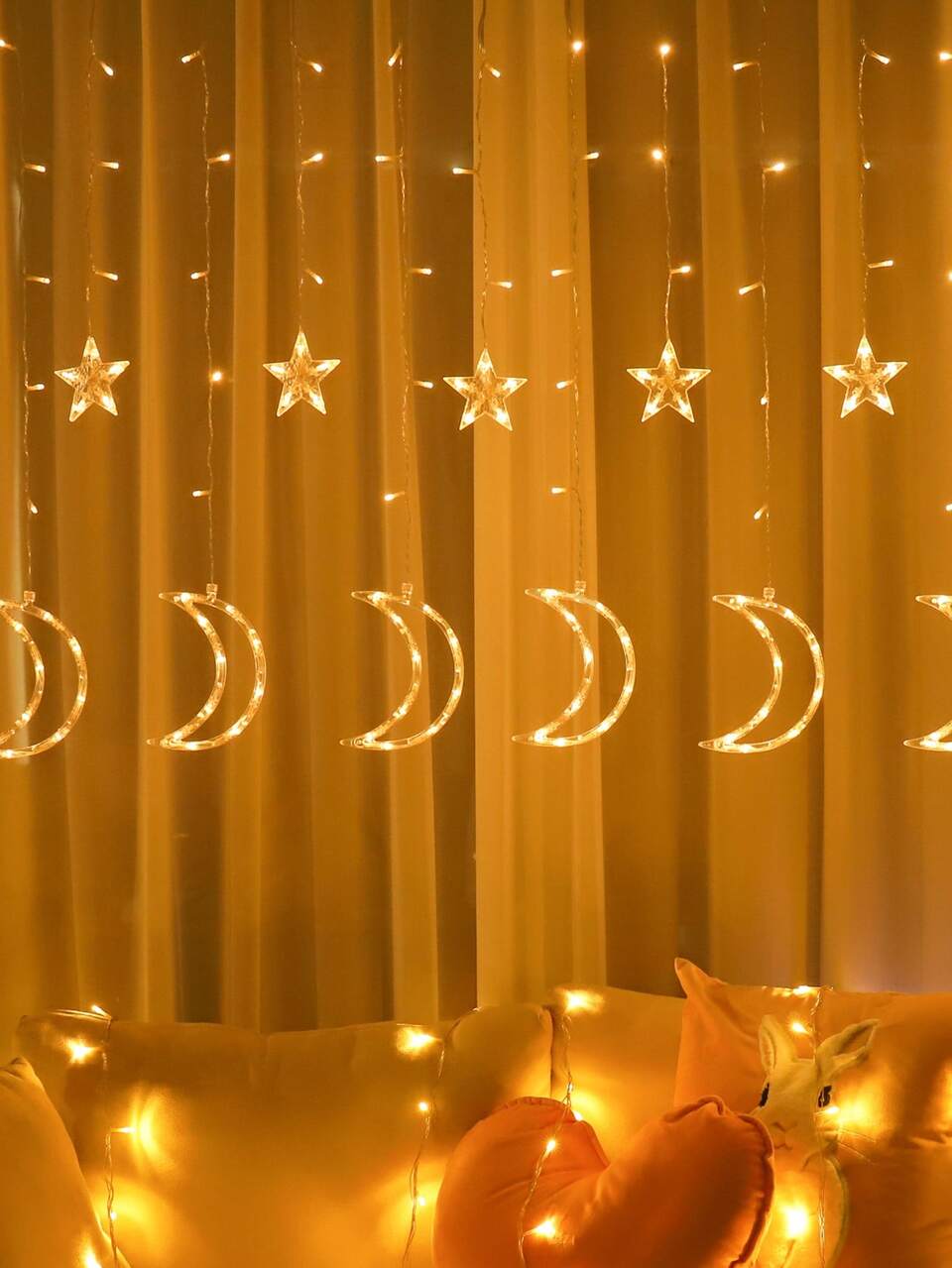 1pc Moon & Star Shaped Bulb String Light