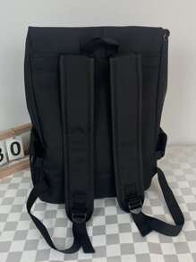 Trang trí huy hiệu Ba lô  Nắp Với túi hoạt hình có trang trì Cặp sách Cặp sách Đối với Trường học Ngoài trời Có thể mang đi , Nhẹ - màu đen - Xem 2