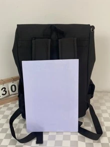 Trang trí huy hiệu Ba lô  Nắp Với túi hoạt hình có trang trì Cặp sách Cặp sách Đối với Trường học Ngoài trời Có thể mang đi , Nhẹ - màu đen - Xem 3