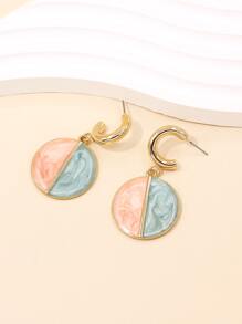 Oval Drop Earrings - Multicolor - View 4