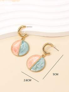 Oval Drop Earrings - Multicolor - View 5