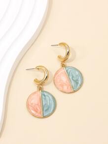 Oval Drop Earrings - Multicolor - View 6