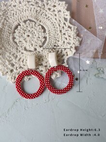 Pendientes con patrón de lunares - Multicolor - Ver 3