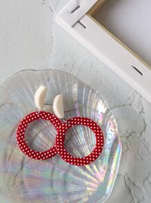 Pendientes con patrón de lunares - Multicolor - Ver 4