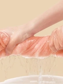 1pc Cartoon Rabbit Decor Bath Towel - Dusty Pink - View 2