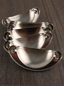 10 tay cầm ngăn kéo màu trơn - Bạc - Xem 5