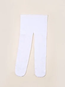 Baby Hollow Out Tights - White - View 3