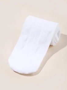 Baby Hollow Out Tights - White - View 4