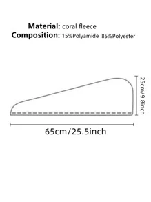 1入組條紋圖案頭髮極簡針織織物幹髮髮巾 - 咖啡棕 - 查看 2