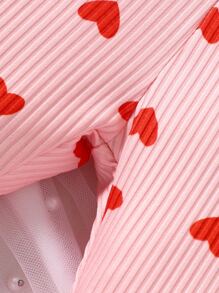Áo liền quần Em bé Viên lá sen Nơ Bướm Tim - Hồng - Xem 6