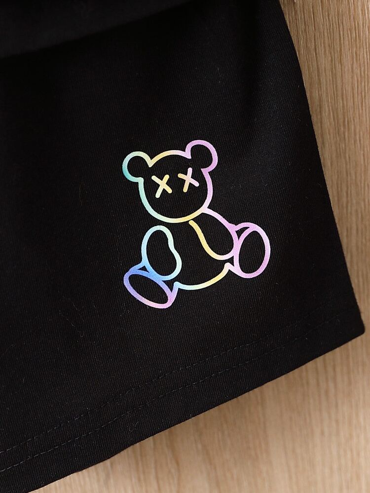 Baby Boy Bear Print Tee & Shorts