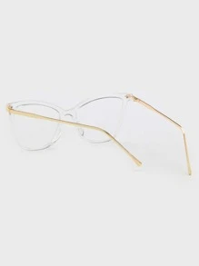 貓眼框架眼鏡 - 無色 - 查看 4