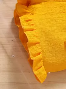 Baby Girl Button Front Ruffle Hem Cami Romper