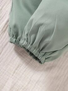 Baby Letter Patched Detail Trousers - Mint Green - View 6