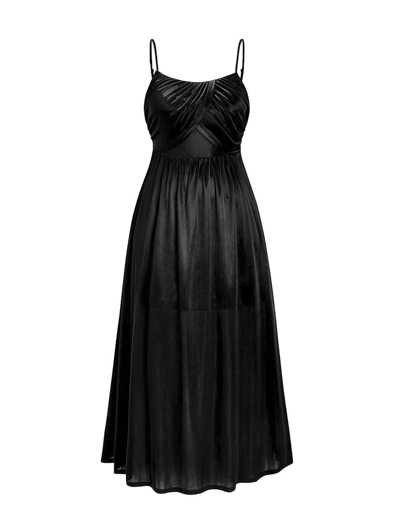 Celure Vestido de tirantes unicolor - Negro - Ver 1
