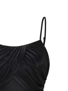 Celure Vestido de tirantes unicolor - Negro - Ver 3