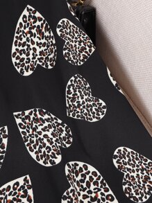 SHEIN LUNE Plus Allover Print Skirt - Black - View 5