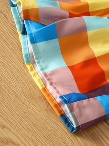 Đứa bé trai Cái túi Và In Gấu Áo thun & Đầy màu sắc Kẻ sọc Quần short - Nhiều màu - Xem 8