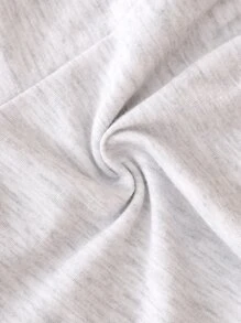 Baby Letter Graphic Hooded Tee & Shorts - Black and White - View 6