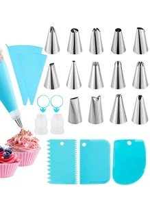 23pcs Piping Nozzle & Pastry Bag Set - Multicolor - View 1